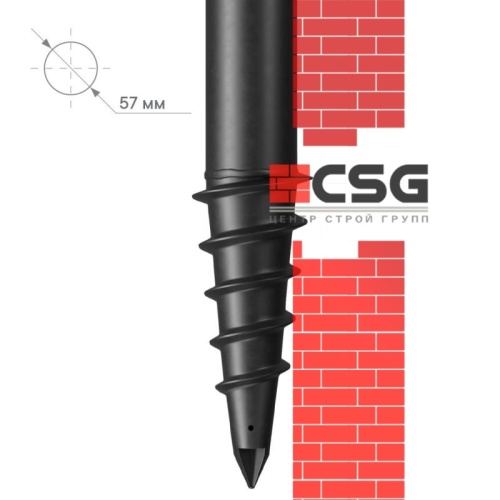 Свая винтовая СВЛНШ-57/шуруп/1500 по выгодным ценам в Ростове-на-Дону.