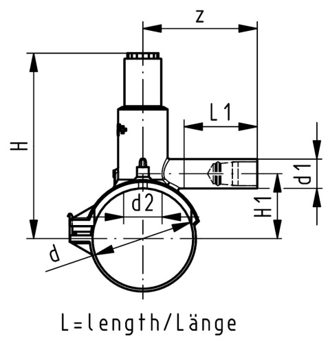 Электросварная седелка с системой типа Газ-Стоп Georg Fischer на 1-5 бар, d90х20 SDR11