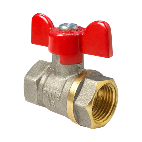 Кран шаровой латунь 11Б27фт1М Ду32 Ру40 ВР бабочка VALFEX VF.217.LB1.114 арт.1246488