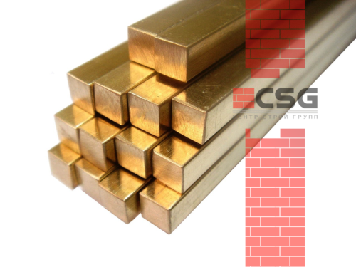 Квадрат латунный 14 п/тв ПТ, длина 3 м, марка ЛС59-1